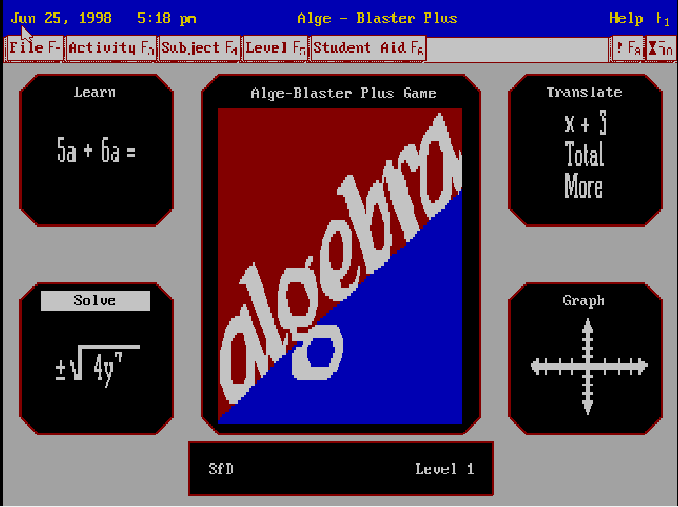 Cover image for Alge-Blaster Plus