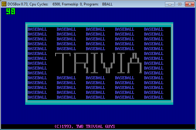 Cover image for Baseball Trivia