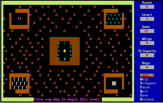 Cover image for Dungeons of Kroz