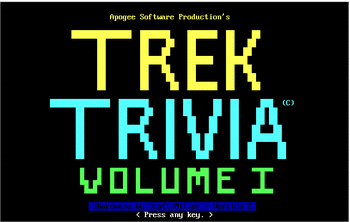 Cover image for Trek Trivia Vol.1, V2.0