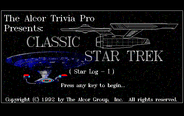 Cover image for The Alcor Trivia Pro Classic Star Trek Star-Log I