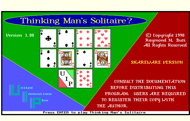 Cover image for Thinking Man's Solitare?