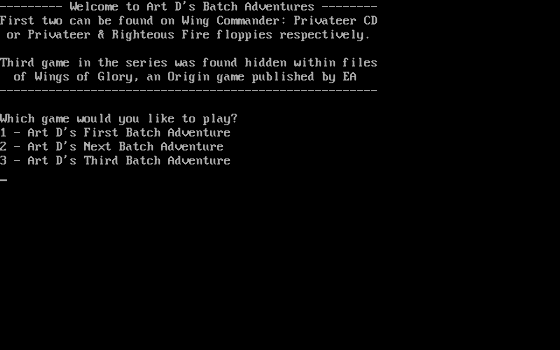 Cover image for Art D's Batch Adventures Full Game Available